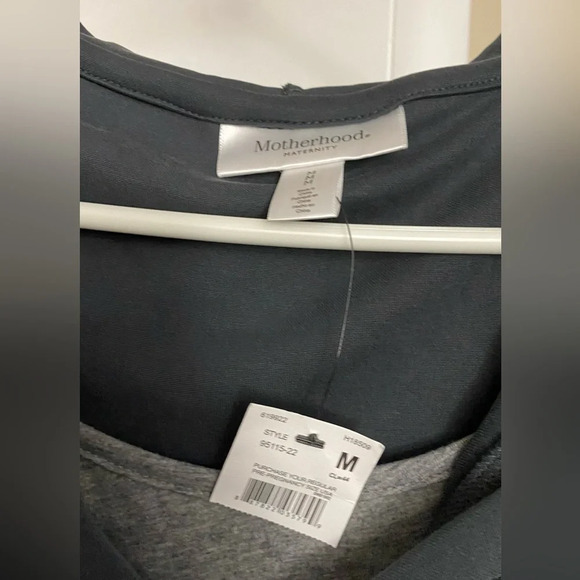 NWT Motherhood Maternity Gray Hoodie with Attached Hoodie Size Medium - Picture 6 of 8